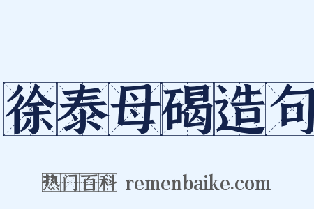 徐泰母碣造句是什么意思的图片